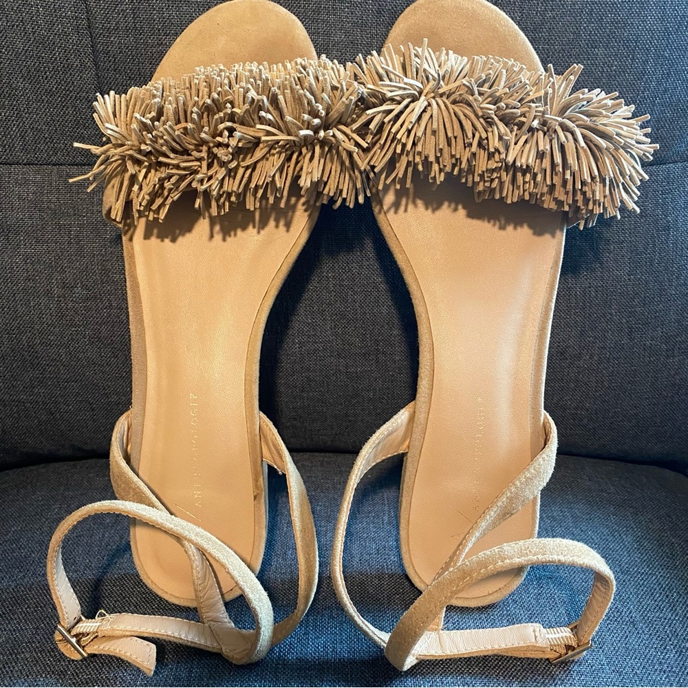 Anthropologie Pommed Flat Sandals size 8M